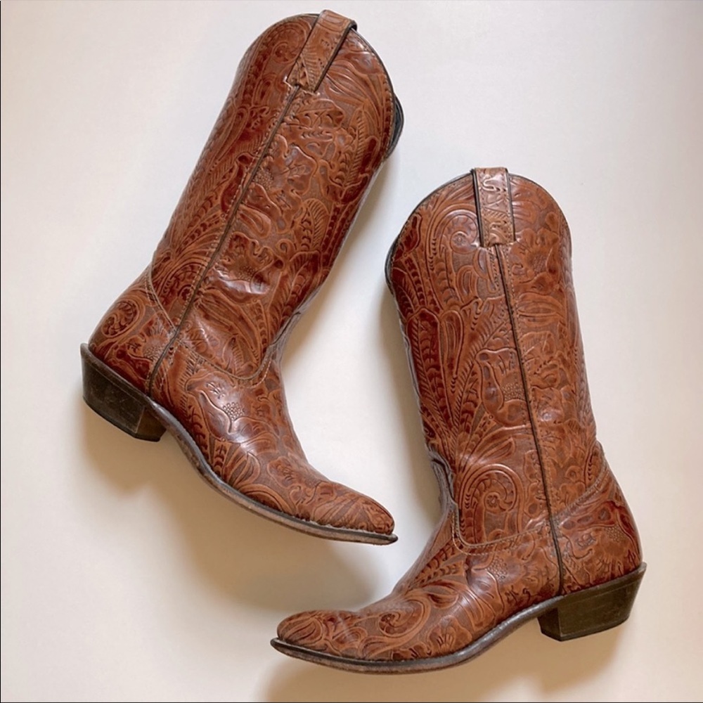 Vintage, leather western boots